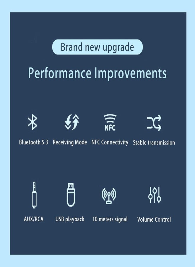 Xingbaichen Bluetooth 5.3 Audio Receiver Wireless RCA Bluetooth Adapter for Wireless Stereo Audio Receiver/Bluetooth to Aux Flash Drive/USB/One-Touch NFC Connection for Speakers and - Image 4