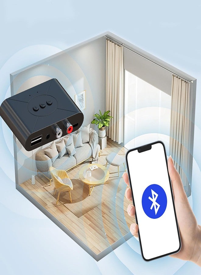 Xingbaichen Bluetooth 5.3 Audio Receiver Wireless RCA Bluetooth Adapter for Wireless Stereo Audio Receiver/Bluetooth to Aux Flash Drive/USB/One-Touch NFC Connection for Speakers and - Image 2