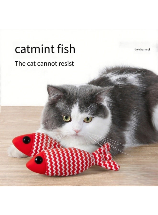 LumiArk Catnip Fish Pet Toy for Cats and Dogs - Durable Linen Bite - Resistant Chew Toy, Interactive Teething Toy for Indoor Pets - Image 3