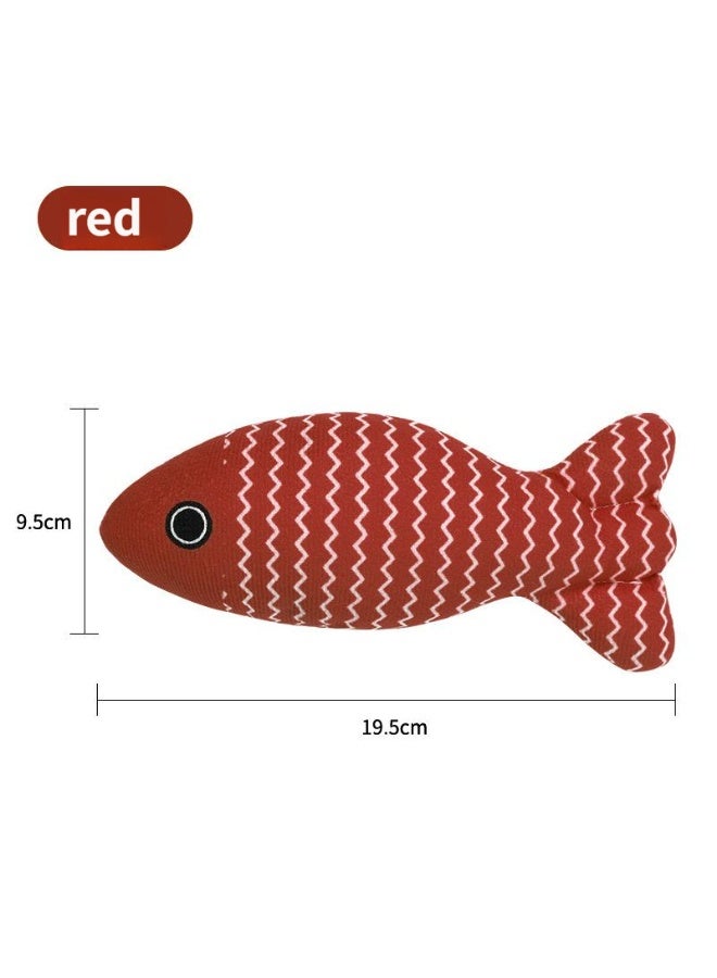 LumiArk Catnip Fish Pet Toy for Cats and Dogs - Durable Linen Bite - Resistant Chew Toy, Interactive Teething Toy for Indoor Pets - Image 2