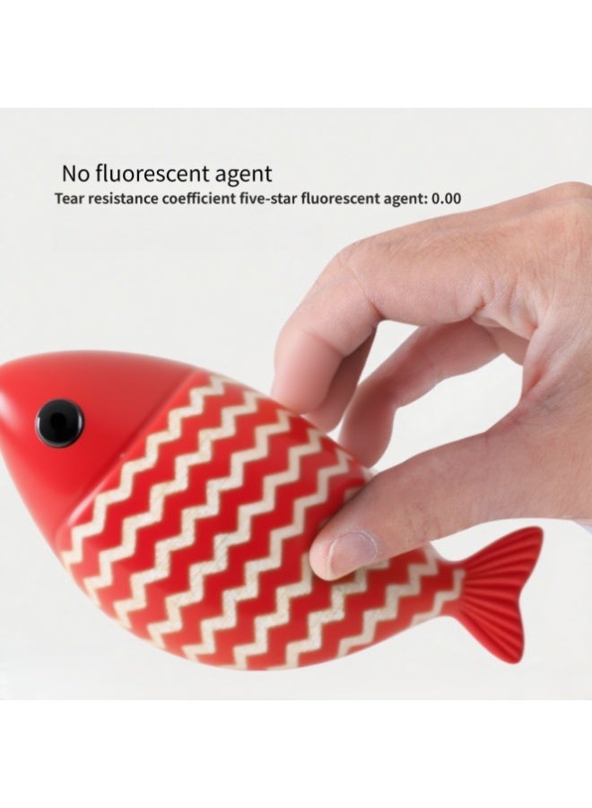LumiArk Catnip Fish Pet Toy for Cats and Dogs - Durable Linen Bite - Resistant Chew Toy, Interactive Teething Toy for Indoor Pets - Image 5