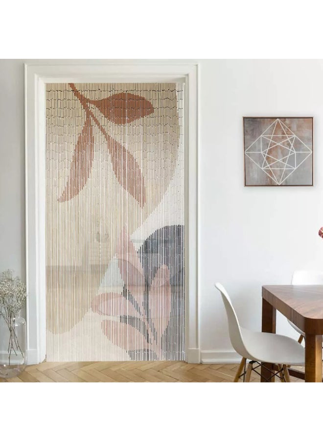 LUANCE Decorative Bamboo Beaded Door Curtain Multicolour 90 x 200 cm 5502760 - Image 1