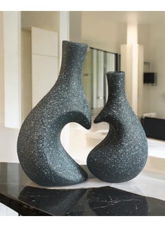 Generic Set of 2 decorative ceramic vases for the office and home  - Image 1