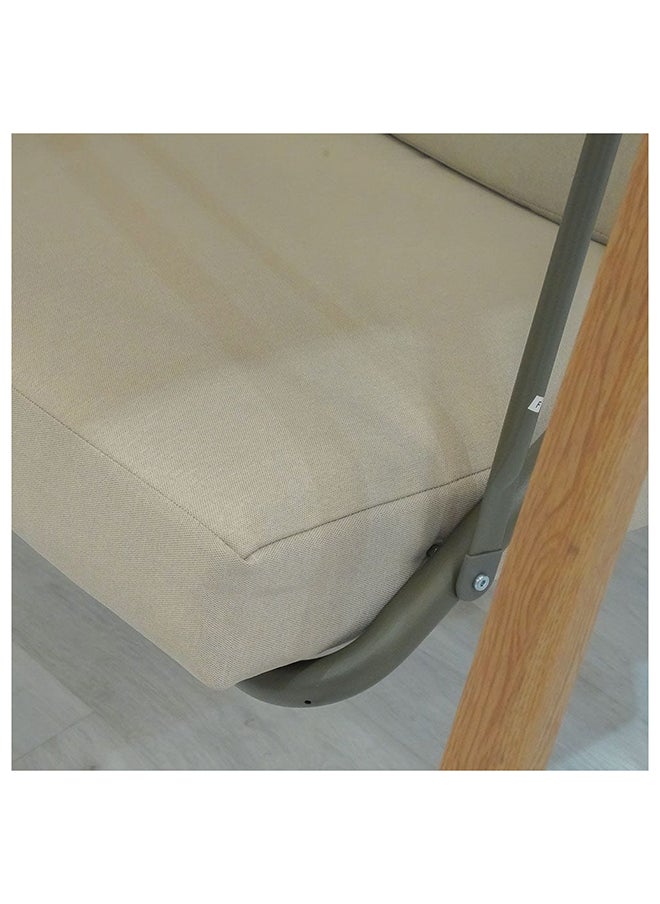 DANUBE HOME - Camila Swing Chair Modern Design Hanging Chair 3 Seater Hammock Chair Heavy Duty Swing Chairs For Indoor Outdoor Balcony Garden Patio Lawn Pool SideL 224xW 131xH 168 cm Beige - Image 1