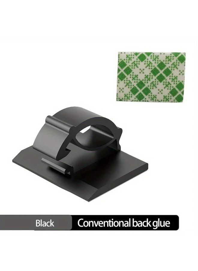 30 Pack Black Self Adhesive Cable Clips Organize And Conceal Cords Wires - Image 1