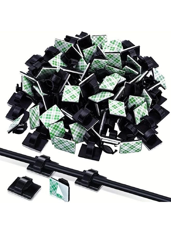 30 Pack Black Self Adhesive Cable Clips Organize And Conceal Cords Wires - Image 2