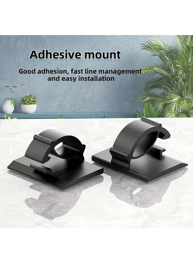 30 Pack Black Self Adhesive Cable Clips Organize And Conceal Cords Wires - Image 5