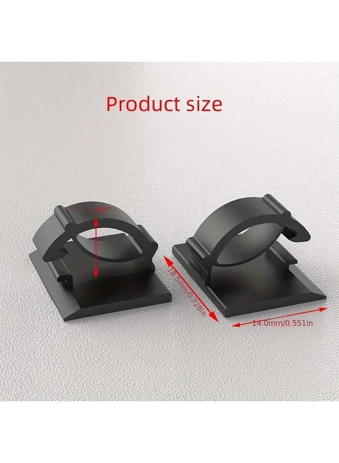 30 Pack Black Self Adhesive Cable Clips Organize And Conceal Cords Wires - Image 4