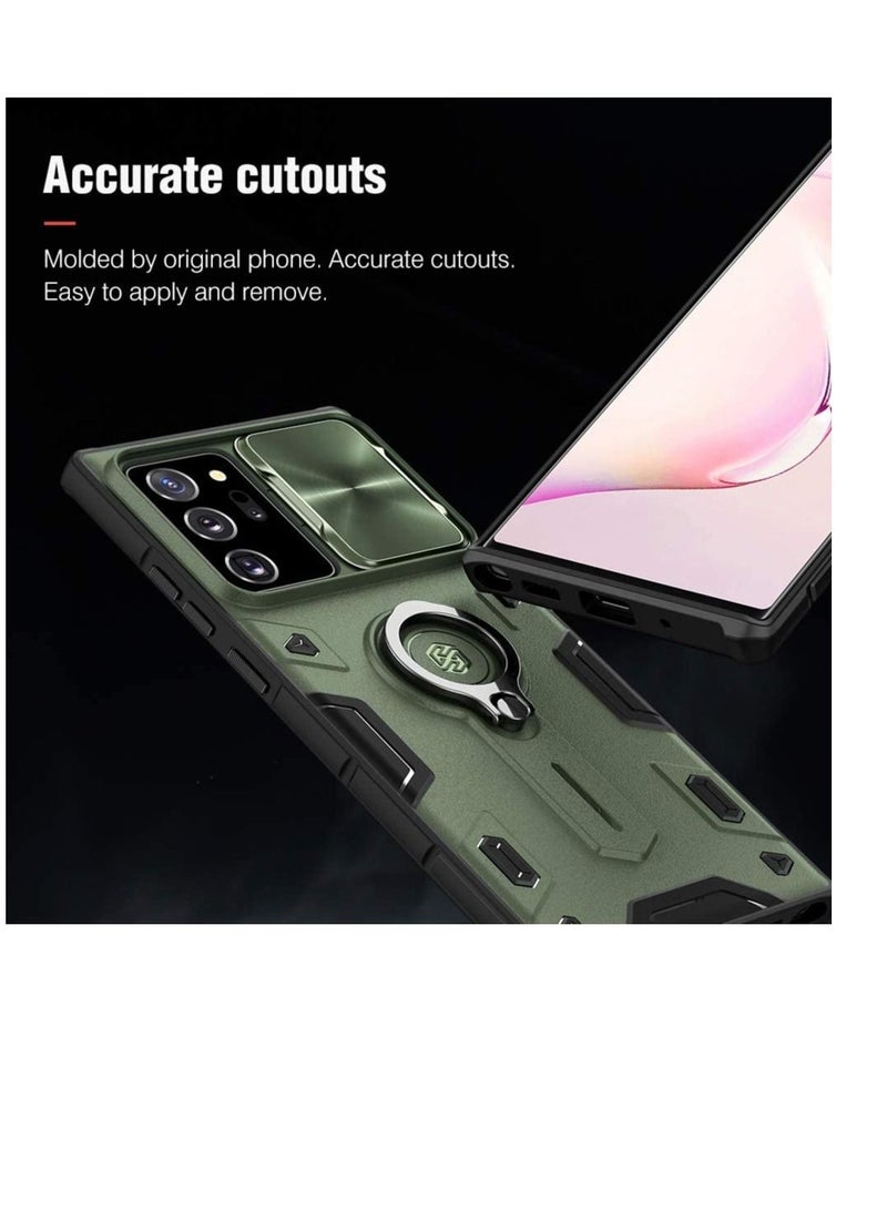 Y&D Samsung Galaxy Note 20 Ultra Case, Armor Protective Cover Case with Camera Protector Hard PC Anti-Scratch Phone for 6.9 inch Dark Green - Image 4