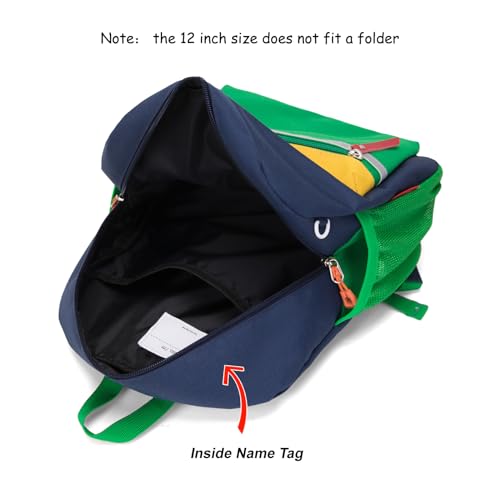 HawLander Little Kids Backpack for Boys or Girls, Toddler School Bag Fits 3 to 6 years old, Dark Blue Green, 12 Inch - Image 4