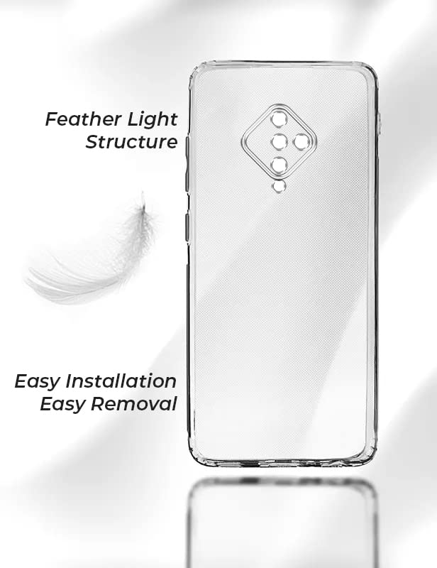 Jkobi Back Cover Case for Vivo S1 Pro (Silicone Crystal Clear | Pure Camera Protection | Soft and Flexible for Charger and Headphone sockets | Shockproof Bumpers | Transparent) - Image 2