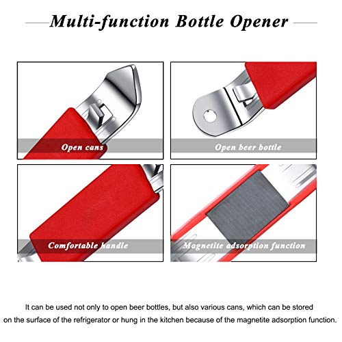HANCELANT 3 Pieces Magnetic Bottle Openers Can Opener Classic Beer Opener Stainless Steel Small Bottle Opener Can Tapper with Magnet for Camping and Traveling HANCELANT - Image 2