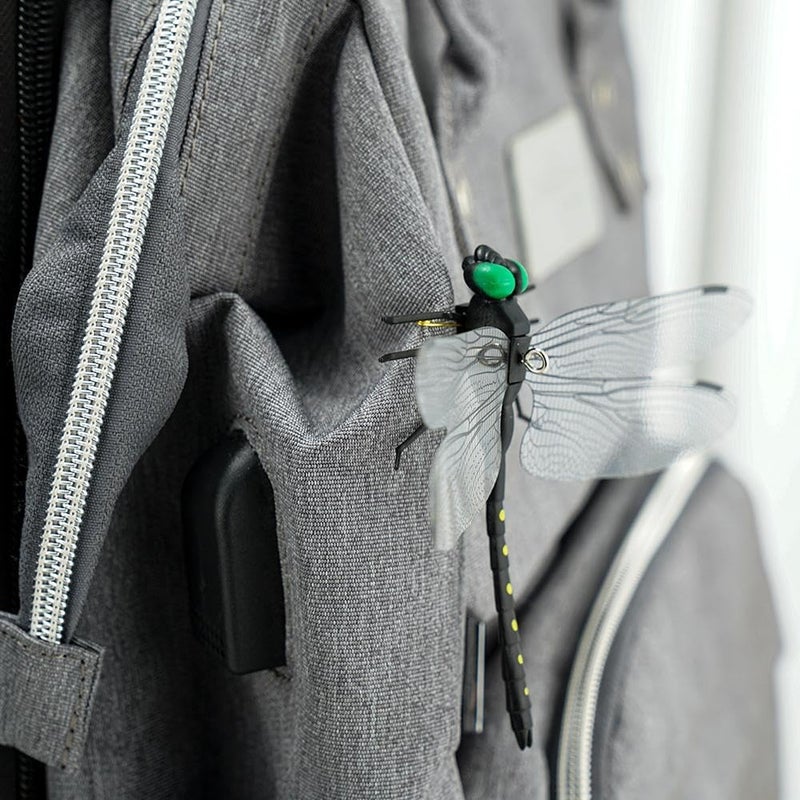 20pcs Artificial Dragonfly Hat Clip,Dragon Fly Clips Repelling Supplies for Bugs,Realistic Simulated Dragonfly Keychain Attach to Backpack Hat for Indoor Yard Garden Plant Decor - Image 4