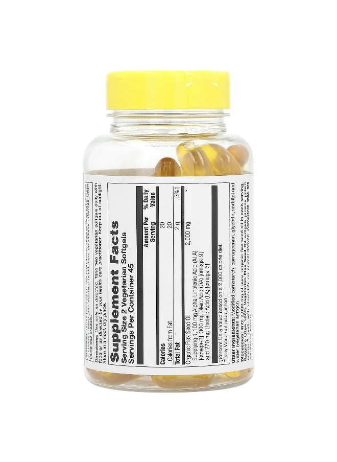 Nature's Life Nature's Life, Flax Seed Oil, 2,000 mg, 90 Vegetarian Softgels (1,000 mg per Softgel)  - Image 2
