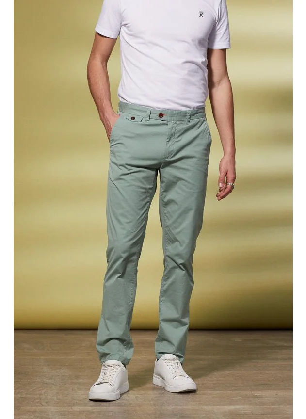 Vicomte A. Lancelot Light Green Chino Trousers