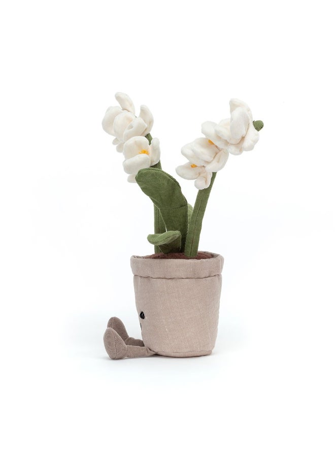Jellycat Amuseables Cream Orchid Plush Toy 27cm – Super Soft Orchid Plant Soft Toy for Gifts, Nursery Decor, and Collectors - Image 4