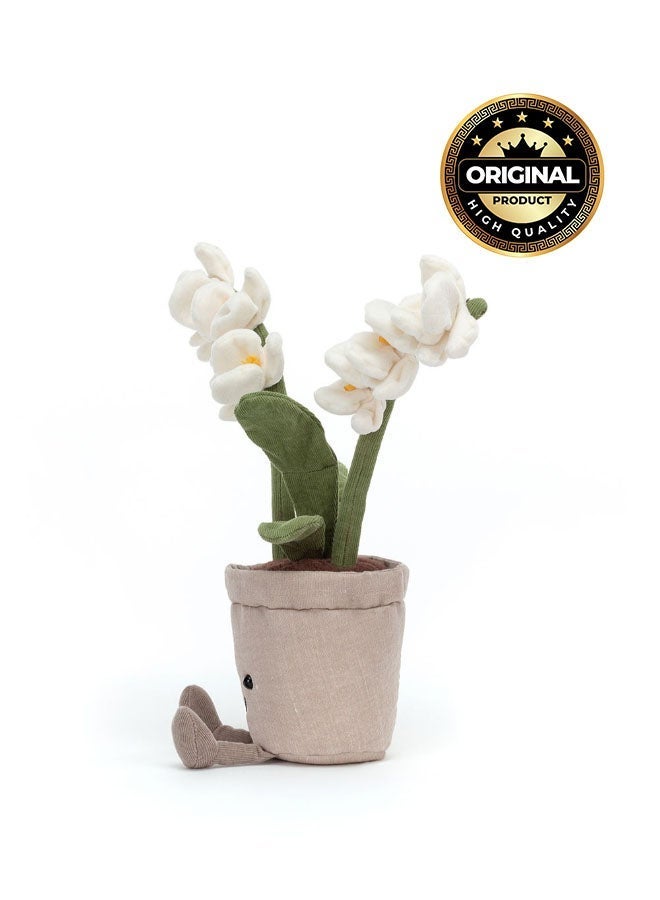 Jellycat Amuseables Cream Orchid Plush Toy 27cm – Super Soft Orchid Plant Soft Toy for Gifts, Nursery Decor, and Collectors - Image 2
