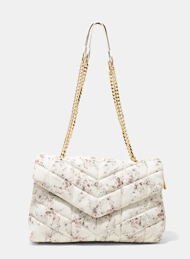 أميكا AMICA NATALIA White Floral Shoulder Bag