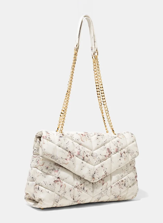 أميكا AMICA NATALIA White Floral Shoulder Bag