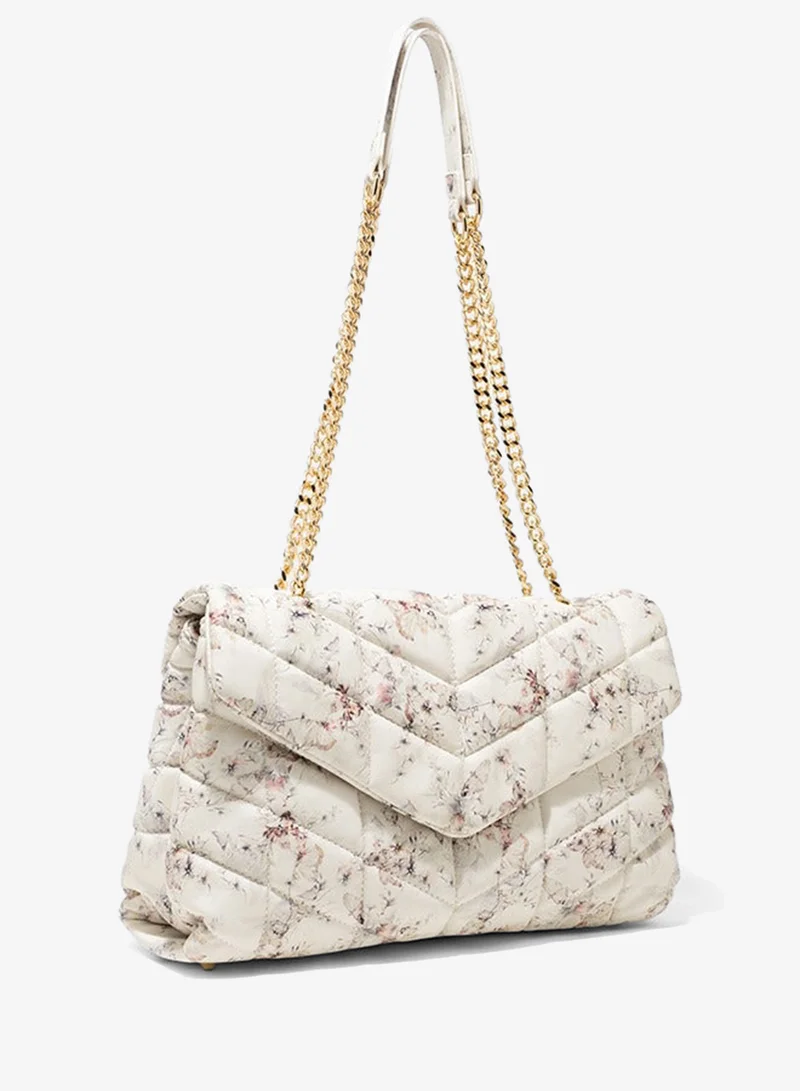 Amica AMICA NATALIA White Floral Shoulder Bag