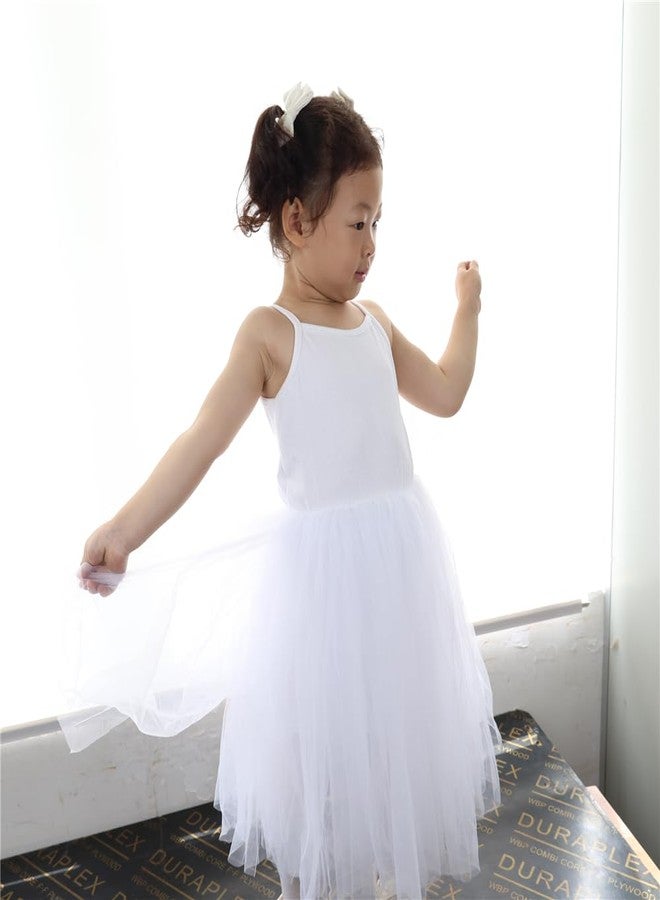 Sugarmelon Valentina Tutu Dress for Baby Girls Toddler Princess Party Dress Tulle Sleeveless Outfit Sundress (2T,White) - Image 3
