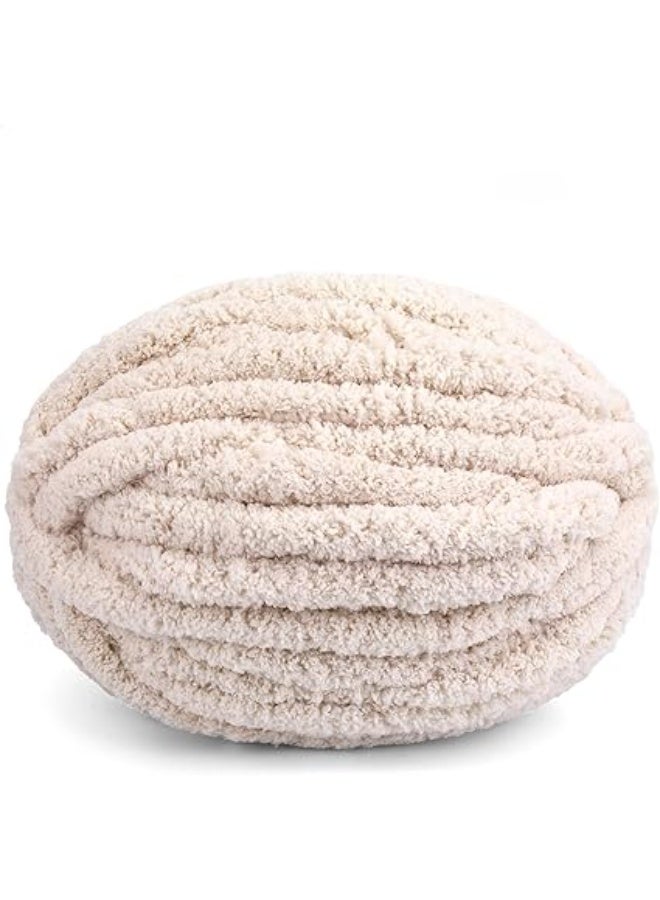 Chunky Chenille Yarn 240g/8.5oz, Thick Fluffy Arm Knitting Yarn, 29.5 Yards Soft Blanket Yarn for DIY Knitting & Crochet Blankets, Cushions, Home Decor - Image 1