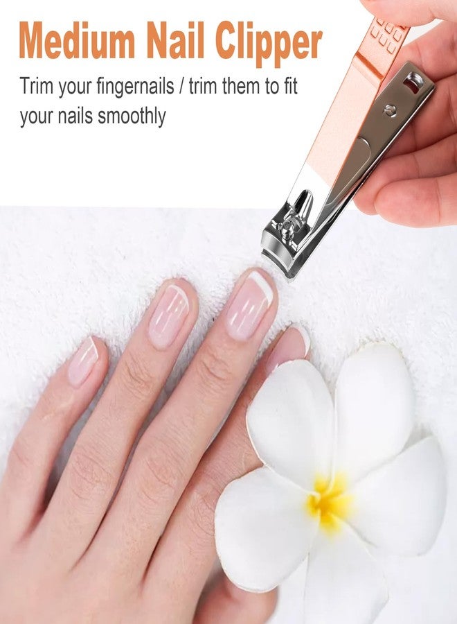 DUCOO Nail Clipper Set, 4 PCS Ultra Sharp Nail Clippers for Men, Women, Adults Toenail Fingernail Clippers, Stainless Steel Nail Cutter & File, Rose Gold - Image 5