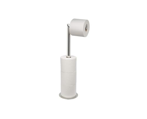 Joseph Joseph EasyStore Luxe 2 in 1 FreeStanding Toilet Paper Holder Stand Premium Stainless Steel Up to 4 Toilet Roll Storage - Image 1