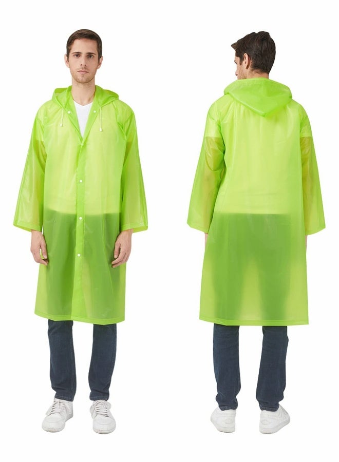 Raincoat Rain Ponchos for Adults Women Men  1 Pack Reusable EVA Clear Portable Rain Coats Lightweight Jackets with Hood Rain Ponchos Adults Packable Poncho Adult Clear Hood  - Image 1