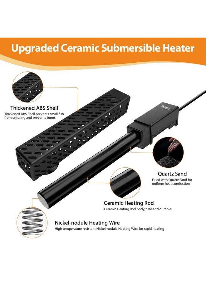 hygger Upgrade Ceramic Aquarium Heater, 100W Digital Fish Tank Heater with Automatic Power-Off and Over-Temperature Protection, Energy Saving Submersible Aquarium Heater for Freshwater and Saltwater - Image 3