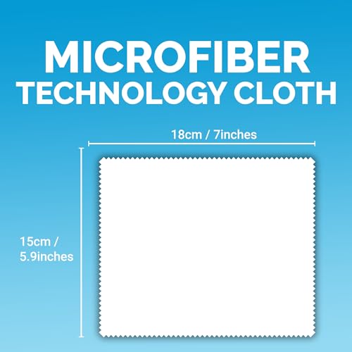 One Tap Only Microfiber Cleaning Cloths 6 Pack 6x7Inch LintFree Lens Screen Cleaner Eyeglass Camera Phone Tablet TV Cloth Reusable ScratchFree StreakFree 3 Dark Grey 3 White Individually Wrapped - Image 3