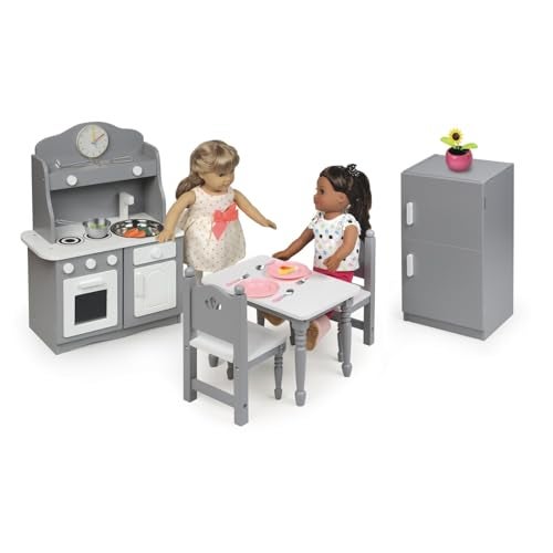 Badger Basket Doll Kitchen Furniture Set for 18Inch Dolls  Complete Play Kitchen  Ideal for Creative  Imaginative Play - Image 1