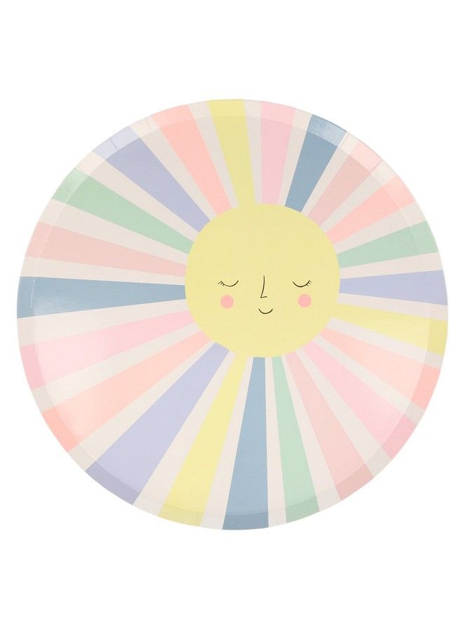 Meri Meri Rainbow Sun Dinner Plates Pack Of 12 - Image 1
