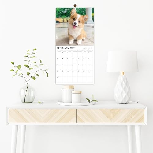 Chambom 2026-2027 Calendar - 18-Month Wall Calendar 2026-2027 Dog Calendars from Jul. 2026 - Dec. 2027, Calendar with Unruled Blocks, Holidays, 12" x 24"(open), Wall Calendars - Puppy - Image 2