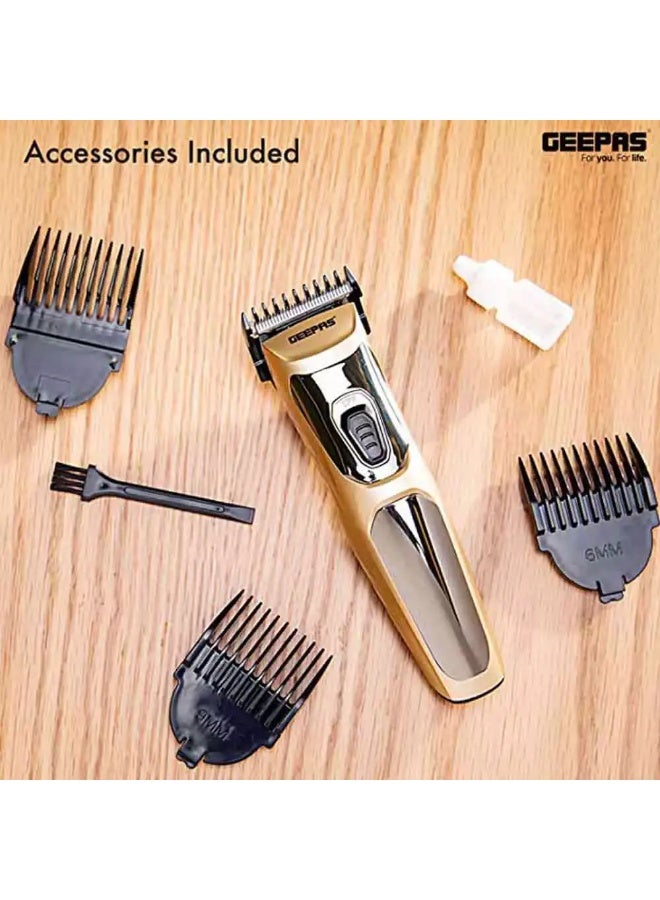 Geepas Electric Hair Clipper Rechargeable Trimmer with Stainless Steel Blades- GTR56023 - Image 2