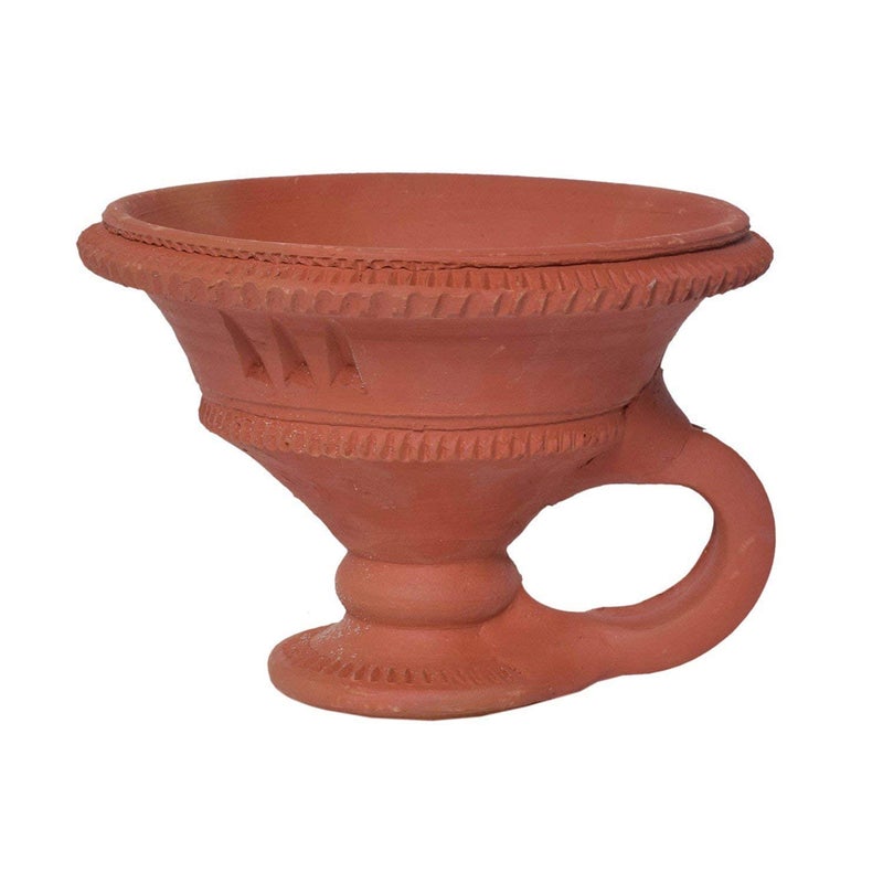 Craft Park Desi Handmade Natural Clay Dhoop Loban DaniDhuni Burner HolderPot Stand for PujaHawanDhuni ShopOfficeRoomGardan etc Medium Size 100 Pure Mitti 1 - Image 1