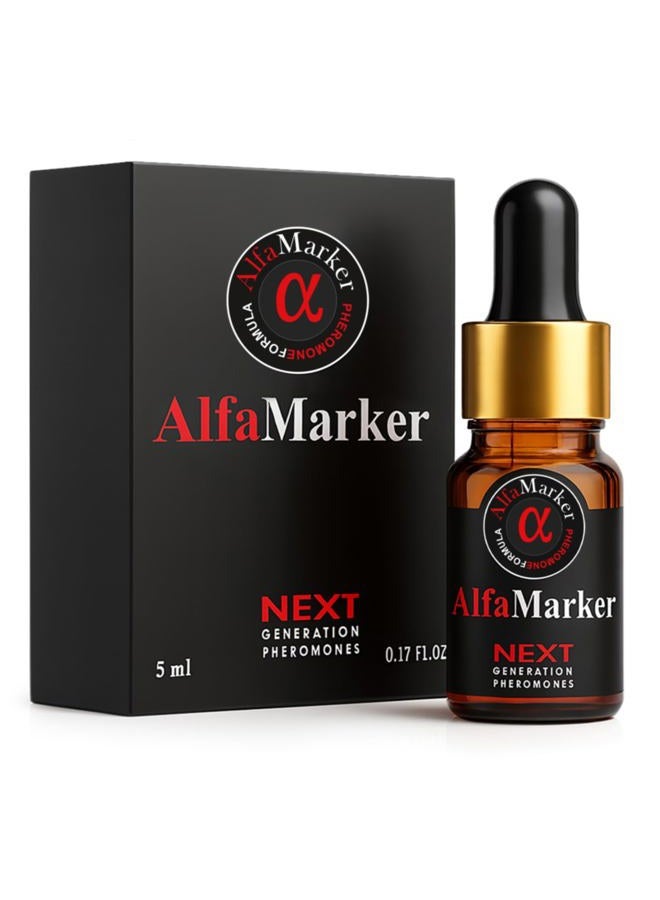 AlfaMarker كولونيا الفيرومون للرجال بتركيبة عطر زيت الفيرومون - فيروموناس بارا هومبرس كونسينتراداس - رائحة ممتازة 5 مل - هدية رائعة للعطلات - Image 1