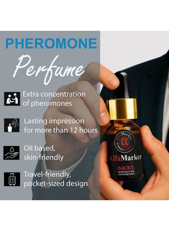 AlfaMarker كولونيا الفيرومون للرجال بتركيبة عطر زيت الفيرومون - فيروموناس بارا هومبرس كونسينتراداس - رائحة ممتازة 5 مل - هدية رائعة للعطلات - Image 5