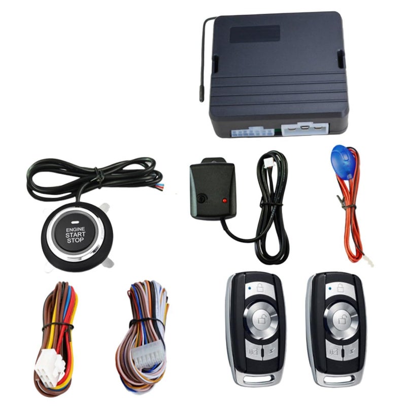 12V Car Security System Engine Push Start Vibration Alarm Remote Starter Stop - Image 2