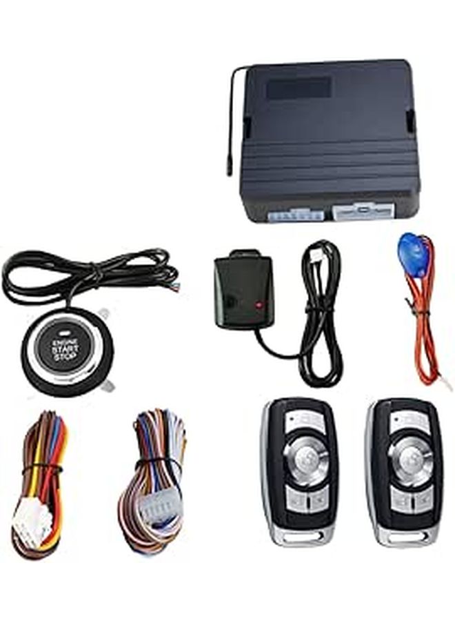 12V Car Security System Engine Push Start Vibration Alarm Remote Starter Stop - Image 1