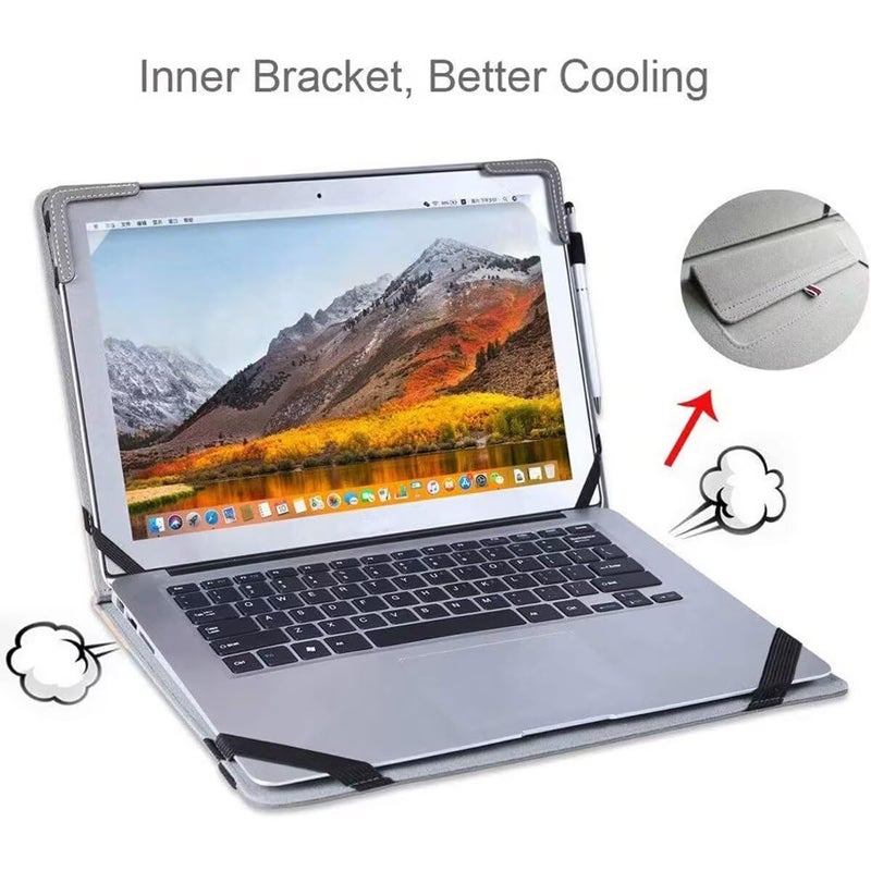 Berfea Stand Case Cover Compatible with Dell Latitude 7430 7420 7410 7400 5430 5420 5421 Laptop 14 Inch Notebook Protective Case Sleeve,with Cooling Bracket - Image 3