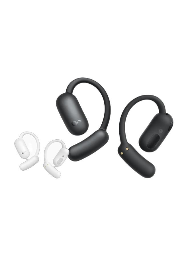 Soundcore سماعات أذن مفتوحة Soundcore من Anker AeroFit 2 (أسود وأبيض) - خطافات أذن قابلة للتعديل، ملائمة مريحة، صوت جهير غني، صوت عالي الدقة، بلوتوث 5.4، 42 ساعة من وقت التشغيل، مقاومة للماء IP55، مكالمات واضحة بالذكاء الاصطناعي، ترجمة في الوقت الحقيقي، شحن لاسلكي - Image 1