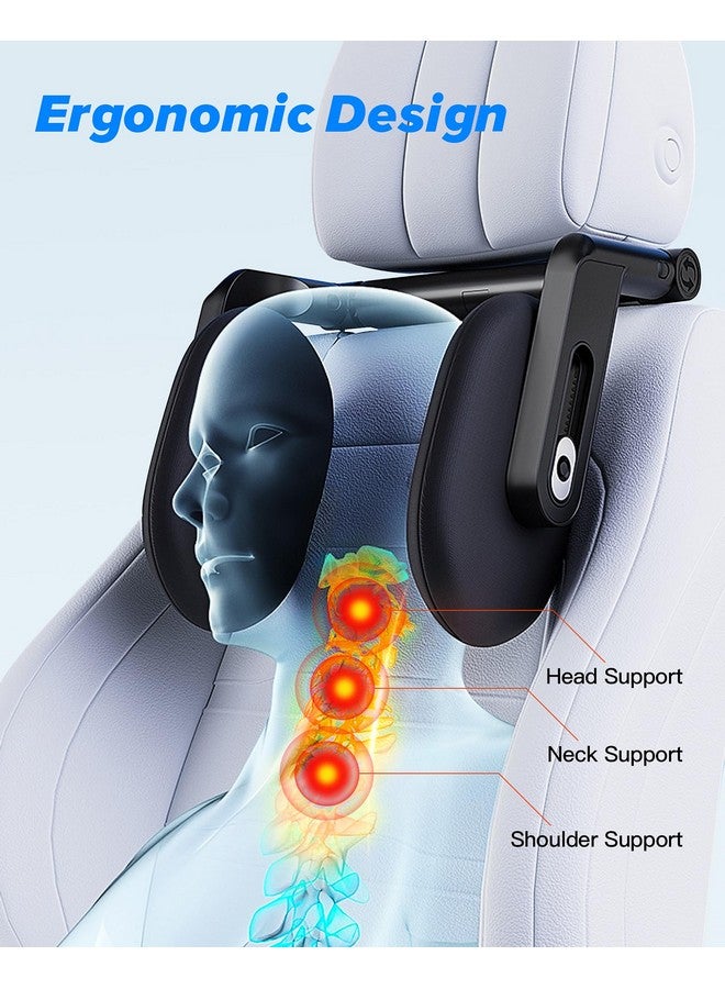 RunSnail Car Headrest Pillow, 2025 Upgrade 360° Rotating Travel Headrest, 3-Point Linkage Adjustable, Thickened Breathable Memory Foam Headrest, Travel Car Sleeping Pillow for Kids, Adults - Image 2