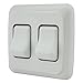 American Technology Components Double SPST OnOff Switch with Bezel 12Volt for RV Trailer Camper White - Image 2