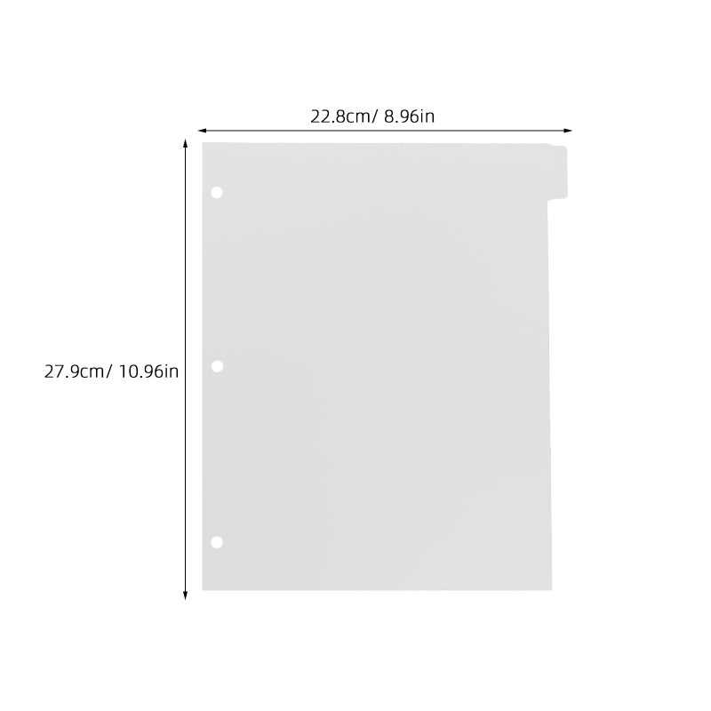 Frosted Plastic Binder Dividers 8 Sheets A4 3 Hole Index Tabs for Office School Filing Organization - Image 3