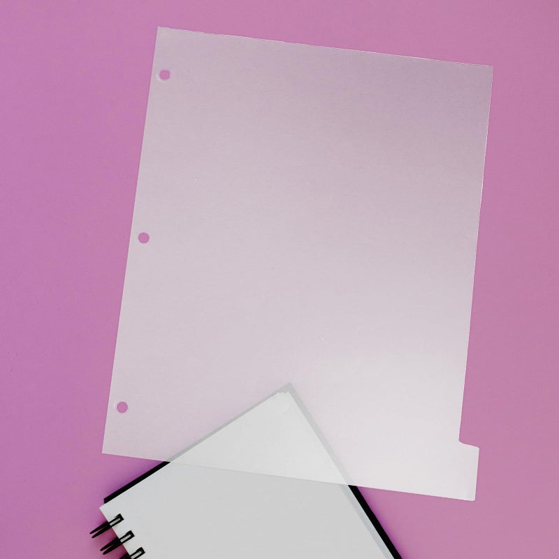 Frosted Plastic Binder Dividers 8 Sheets A4 3 Hole Index Tabs for Office School Filing Organization - Image 5