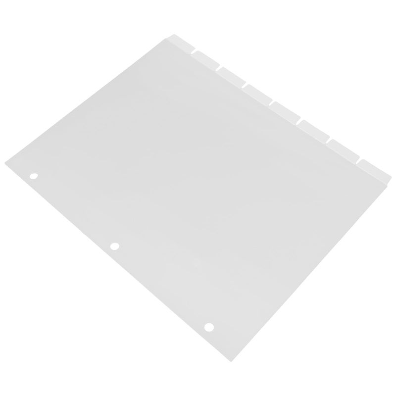 Frosted Plastic Binder Dividers 8 Sheets A4 3 Hole Index Tabs for Office School Filing Organization - Image 2