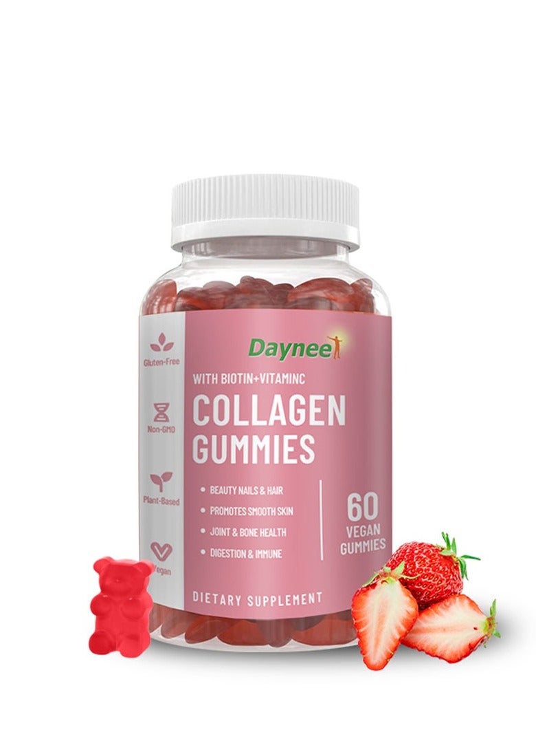 Daynee Collagen Gummies Skin Beauty Hair Skin & Nail Support Whitening Vitamin Biotin + Vitamin C - Image 1