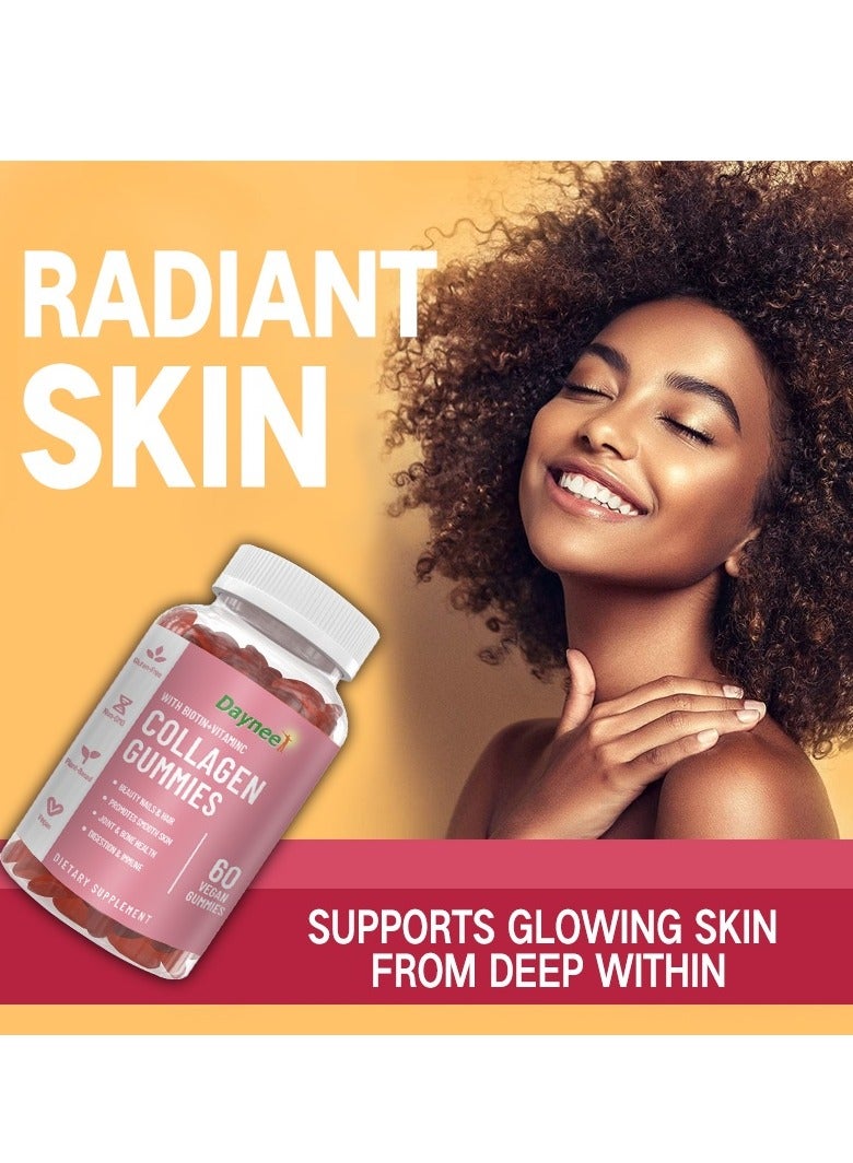 Daynee Collagen Gummies Skin Beauty Hair Skin & Nail Support Whitening Vitamin Biotin + Vitamin C - Image 5