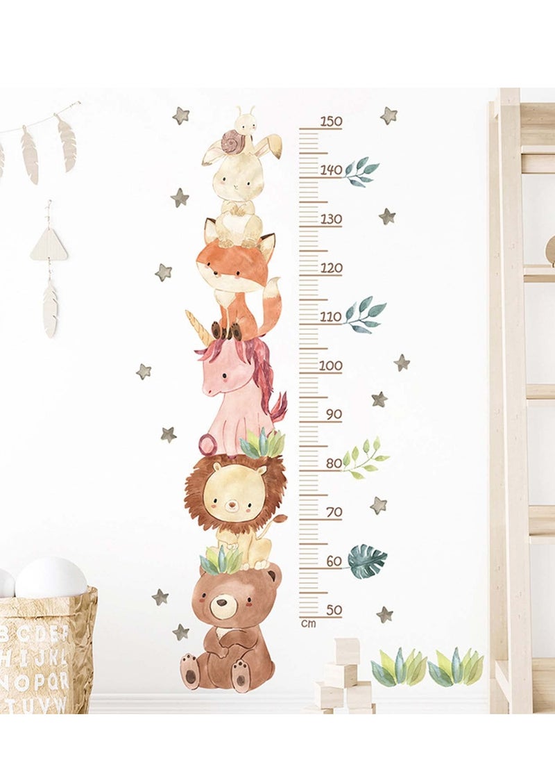KASTWAVE Kids Height Wall Chart, Kawaii Bedroom Wall Decoration, Cute Cartoon Height Chart Stickers, Peel & Stick Nursery Wall Decals for Baby Bedroom, Living Room, Toddler Playroom - Image 5
